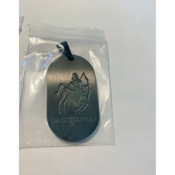 FaithHeart Sagittarius Black Stainless Steel Horoscope Necklace Engravea… - Picture 3 of 5